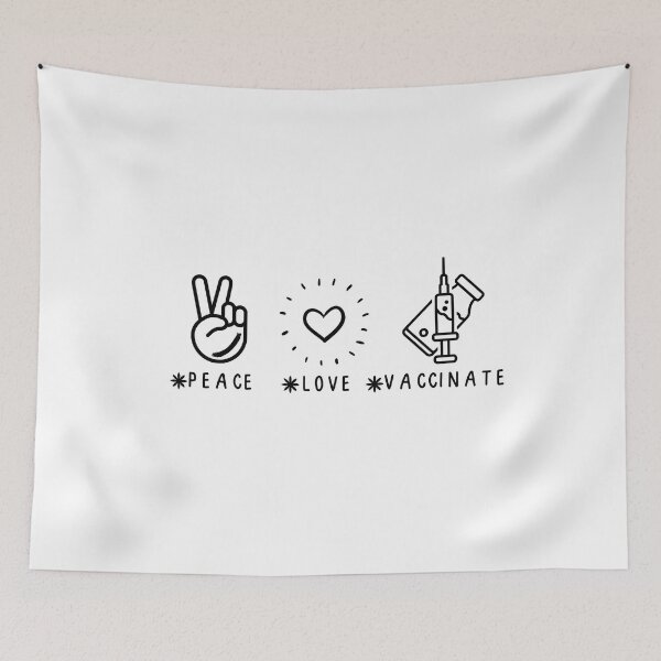 Item preview, Peace Love Vaccinate, Funny quote With Cute Heart designed and sold by AmeliaStore1.