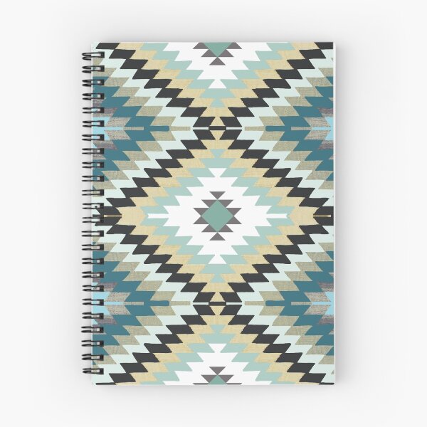 Item preview, Kilim Navajo Print in blues designed and sold by birchandbark.