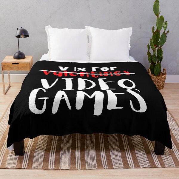 Item preview, V Is For Video Games Valentines Day Funny Gamer designed and sold by ExcitedMood.