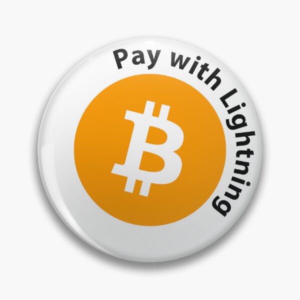 Item preview, Pay with Lightning (Bitcoin Network / Lightning Network) circle designed and sold by NautilusMare.