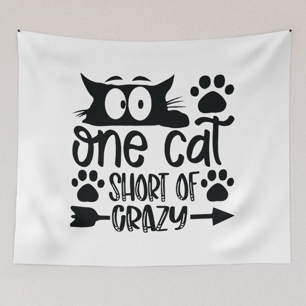 Item preview, One Cat Short Of Crazy designed and sold by Ala Muk.