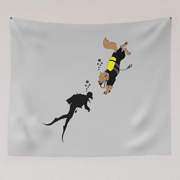 Item preview, Scuba diving dog dogs - gift idea for dogs and scuba diving lovers - Underwater Adventure Awaits - Dive Buddy Duo designed and sold by Live  Today.