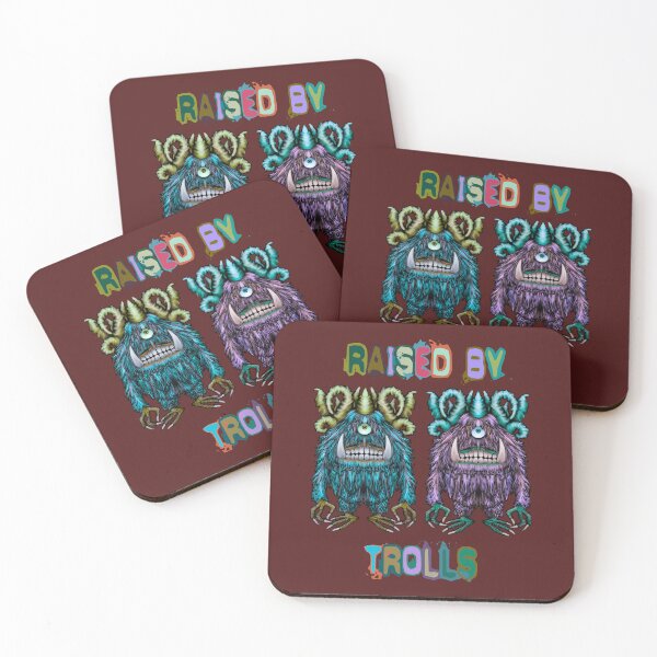 Item preview, Raised by trolls (not wolves) funny kids parents designed and sold by SolidEarthArt.