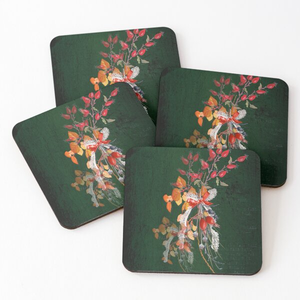 Item preview, Berries on dark green background abstract designed and sold by Areashor.