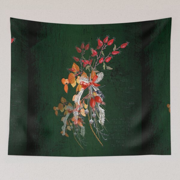 Item preview, Berries on dark green background abstract designed and sold by Areashor.