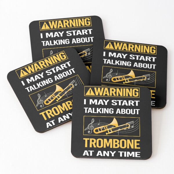 Item preview, Funny Warning Trombone Trombonist designed and sold by FulviaContreras.