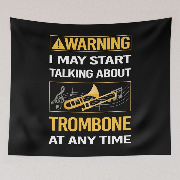 Item preview, Funny Warning Trombone Trombonist designed and sold by FulviaContreras.