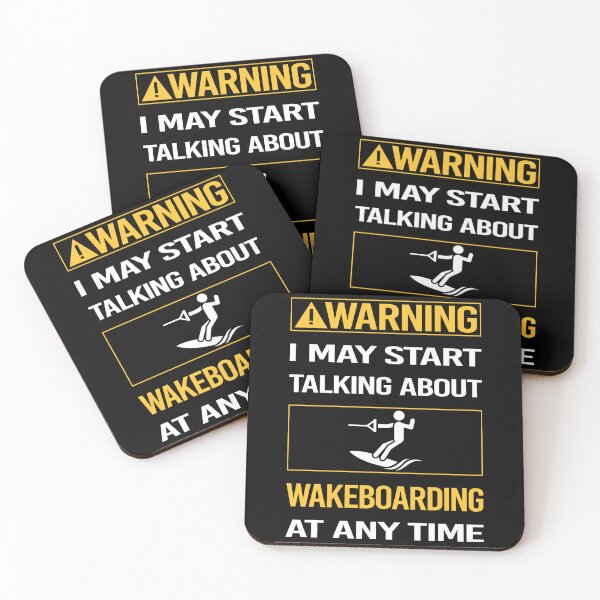 Item preview, Funny Warning Wakeboarding Wakeboard Wakeboarder designed and sold by FulviaContreras.