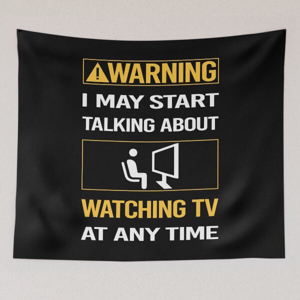 Item preview, Funny Warning Watching TV designed and sold by FulviaContreras.