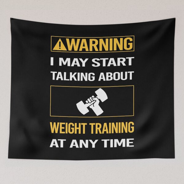 Item preview, Funny Warning Weight Training designed and sold by FulviaContreras.