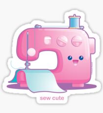 Sew Cute Kawaii Sewing Machine Sticker