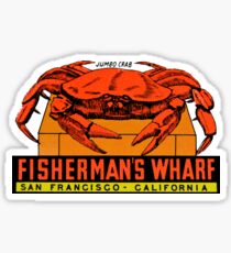 Fisherman's Wharf San Francisco Vintage Travel Decal Sticker