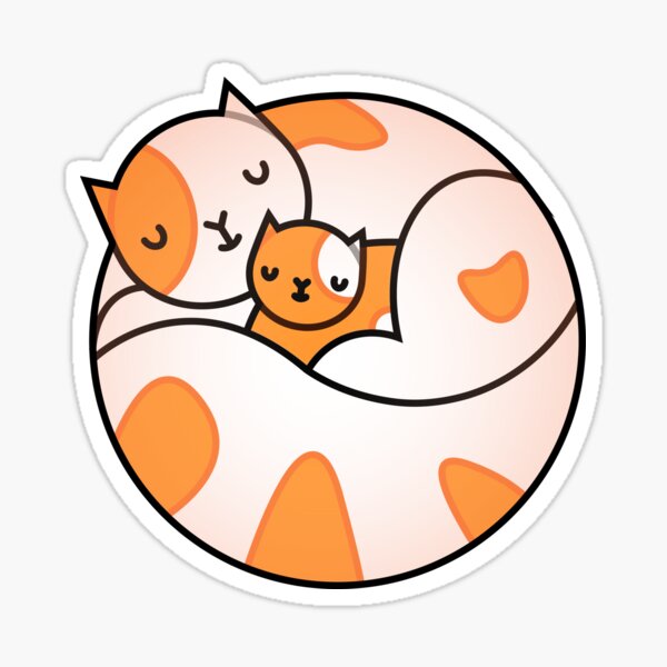 Cats Hugs Mommy And Kitten Cute Love Sticker For Sale By Dsacreative