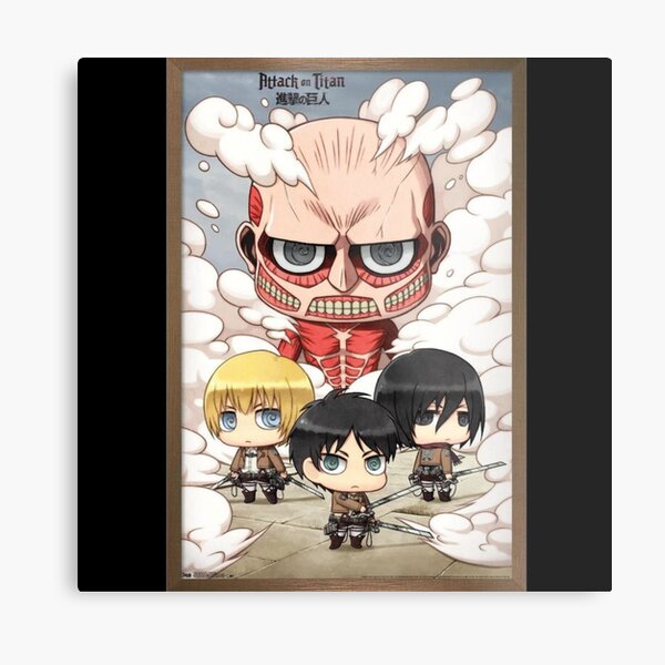 Attack On Titan Colossal Titan Metal Print For Sale By Cutebll Redbubble
