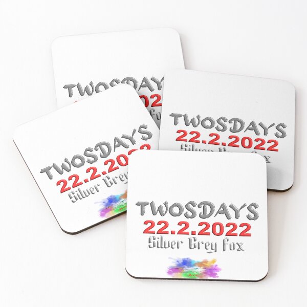 Item preview, Silver grey fox Special day, Twosdays, 2-22-22, (dark logo for light top) designed and sold by markyboyce247.