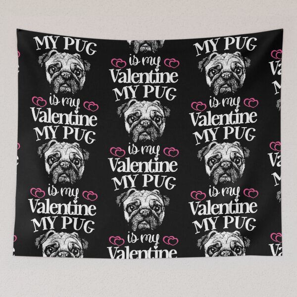 Item preview, My Pug Is My Valentine | Valentine's Day Gift | Pug Funny Shirt designed and sold by Qudkin.