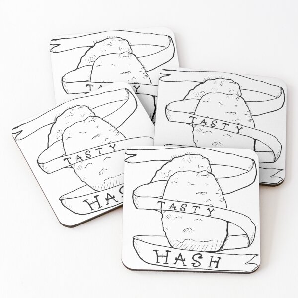 Item preview, Tasty hashbrowns B&W linework designed and sold by Dopamine Dumpster.