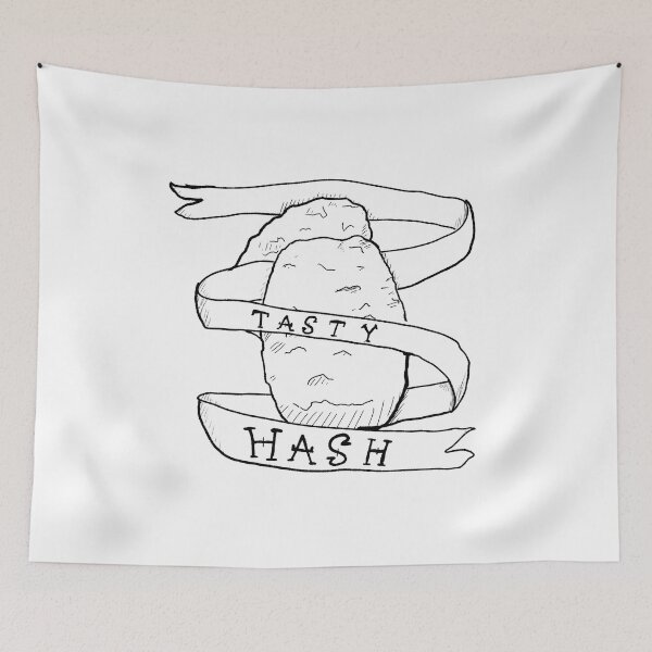 Item preview, Tasty hashbrowns B&W linework designed and sold by Dopamine Dumpster.