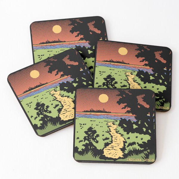 Item preview, Sunset Path Indiana Dunes Poster designed and sold by indianadunes.