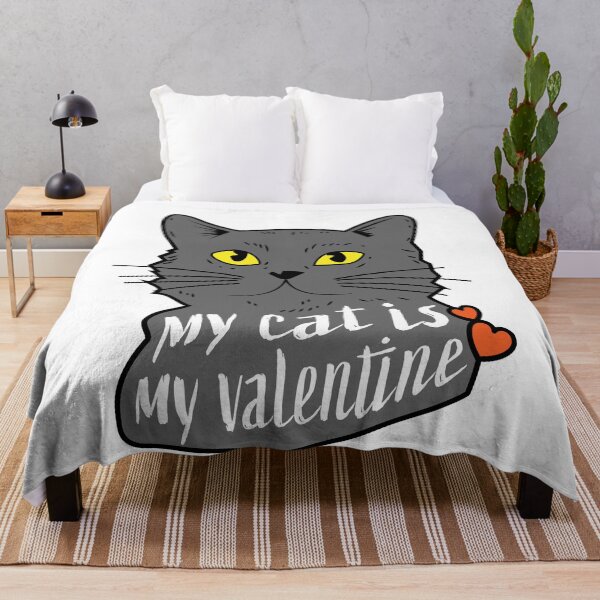 Item preview, My cat is my valentine cat illustration designed and sold by alpdesignart.