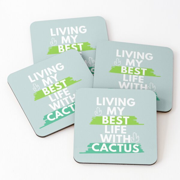 Item preview, Living my best life with cactus designed and sold by dalbit_doodles.