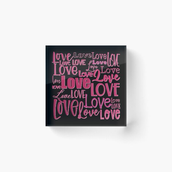 Item preview, Love is the biggest word , Valentine graphic greeting in pink and red, no background designed and sold by marina63.