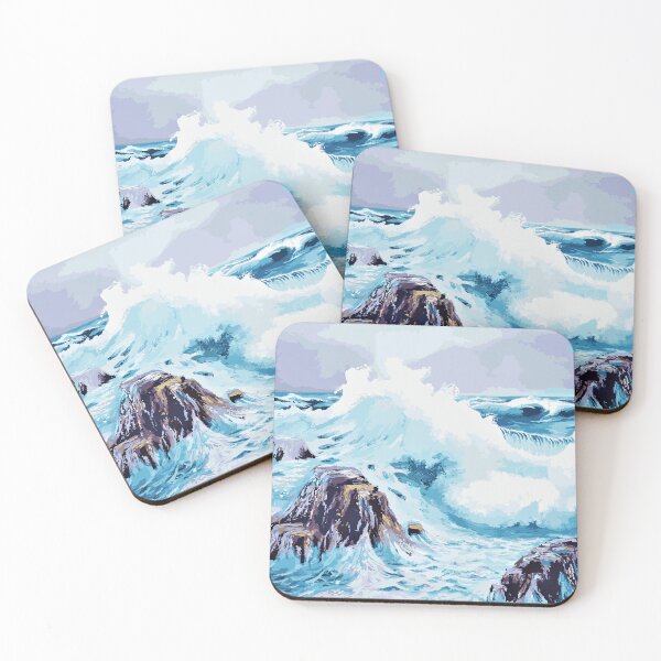 Item preview, blue ocean waves  designed and sold by XXgooddeedXX.