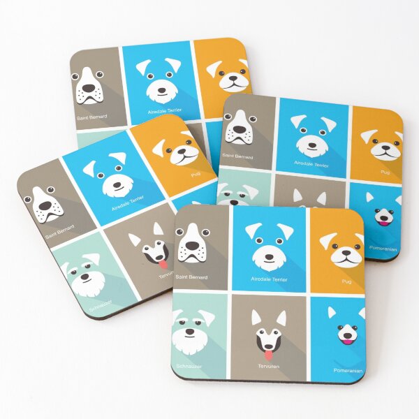 Item preview, Dog Cartoon Faces designed and sold by nitty73.