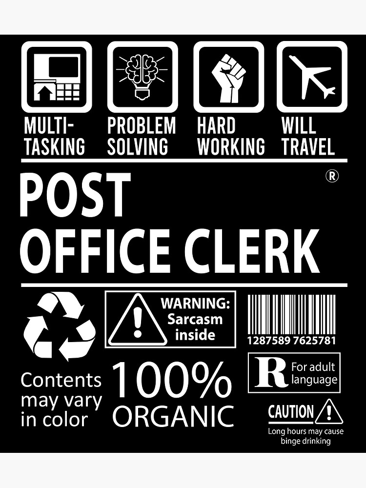 Post Office Clerk T Shirt - MultiTasking Certified Job Gift Item Tee  Essential T-Shirt for Sale by oslandefren