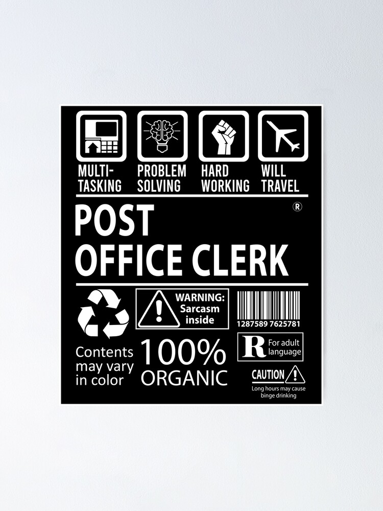 Post Office Clerk T Shirt - MultiTasking Certified Job Gift Item Tee  Essential T-Shirt for Sale by oslandefren