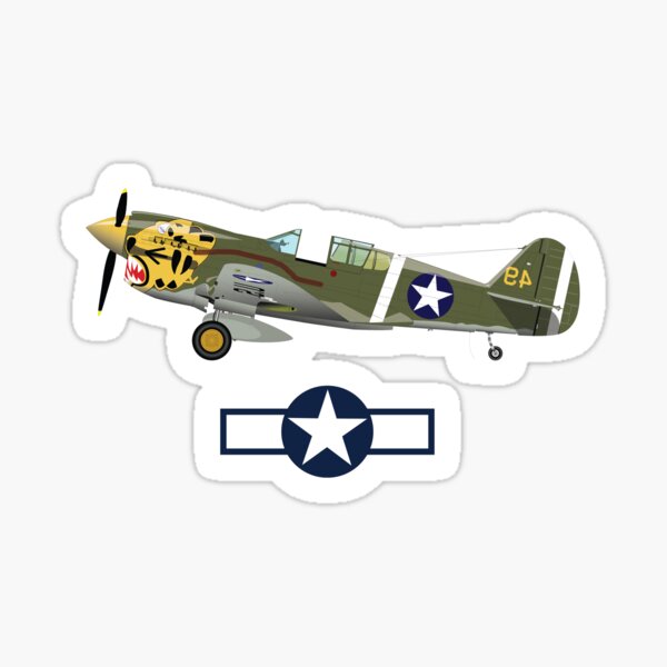 Arthwick Store P40 Mustang WWII Plane Pendant Necklace