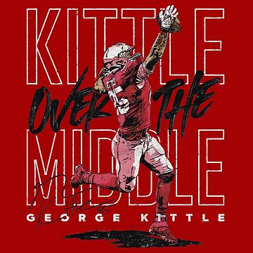 George Kittle: Over The Middle, 2XL / Hoodie - Pro Football - Red - Sports Fan Gear | BreakingT