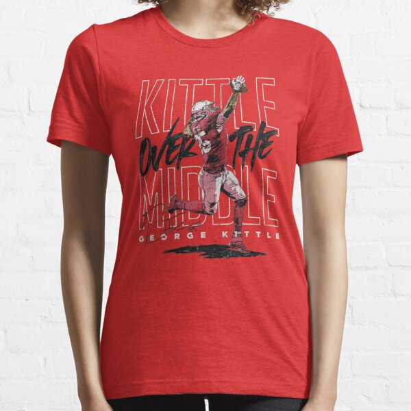 George Kittle: Over The Middle, Small / Adult T-Shirt - Pro Football - Red - Sports Fan Gear | BreakingT