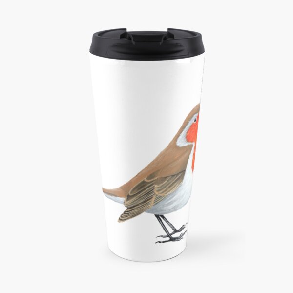 Handpainted Robin Travel Mug