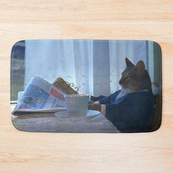 Item preview, Cat Reading Newspaper designed and sold by Meme Economy.