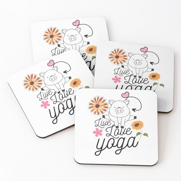 Item preview, Live Love Yoga, Cute Yoga Piggy designed and sold by calalassy.