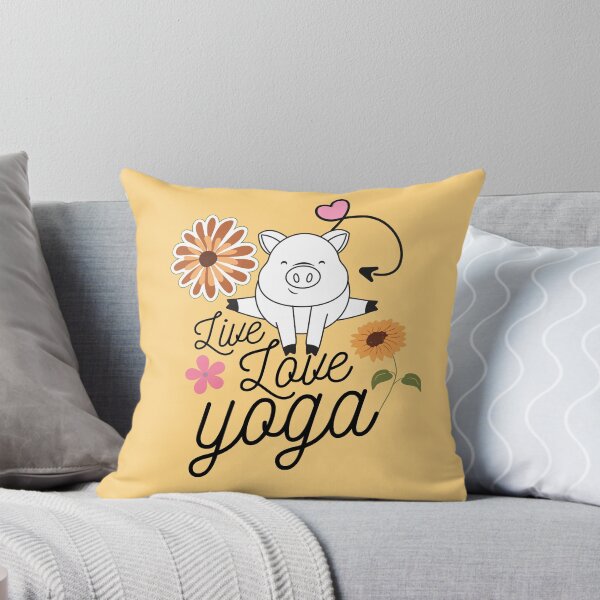 Item preview, Live Love Yoga, Cute Yoga Piggy designed and sold by calalassy.
