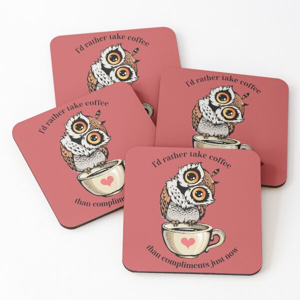 Item preview, Cute Coffee Owl with Quote designed and sold by Maartje de Volder.