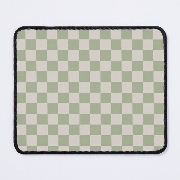 Item preview, Checkerboard Check Checkered Pattern in Sage Green and Beige designed and sold by kierkegaard.