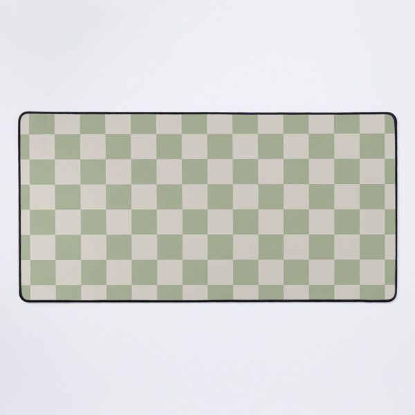 Vista previa del artículo con la obra « Patrón de cuadros a cuadros en verde salvia y beige», diseñado y vendido por kierkegaard.