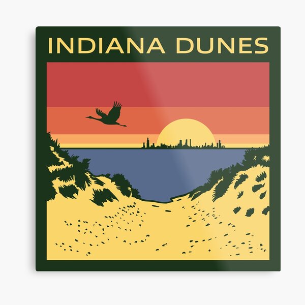 Valley Sunset Indiana Dunes Poster Metal Print