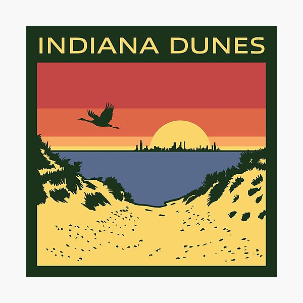 Valley Sunset Indiana Dunes Poster Photographic Print