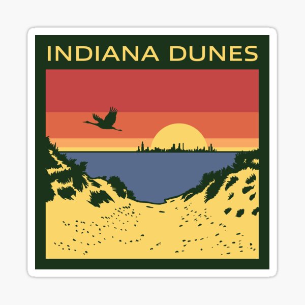 Valley Sunset Indiana Dunes Poster Sticker