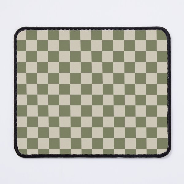 Item preview, Checkerboard Check Checkered Pattern in Sage Olive Green and Beige designed and sold by kierkegaard.