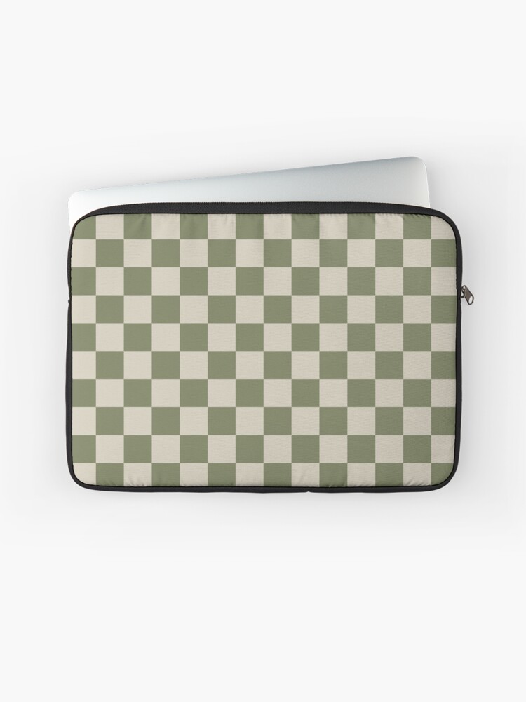 Checkerboard Check Checkered Pattern in Mushroom Beige and Cream iPhone Case  by Kierkegaard Design Studio