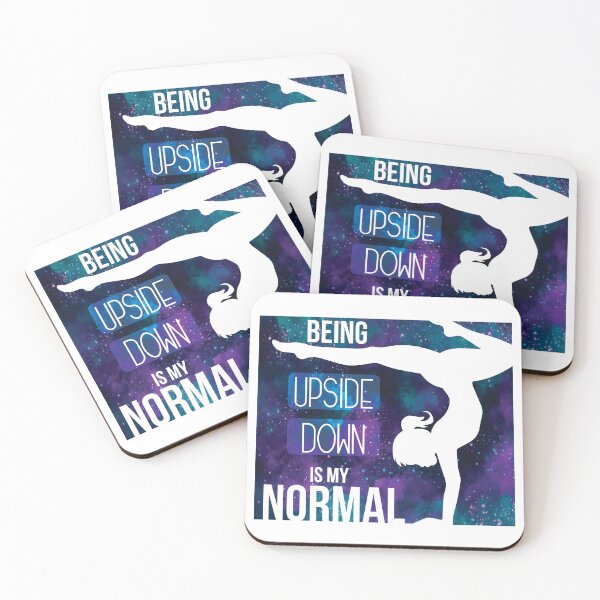 Item preview, Being Upside Down Is My Normal Galaxy background Gift For Acrobatic Gymnasts designed and sold by NawalMagdy.