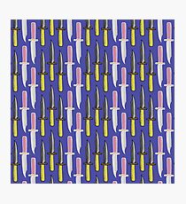 Double Knives in Purple Photographic Print