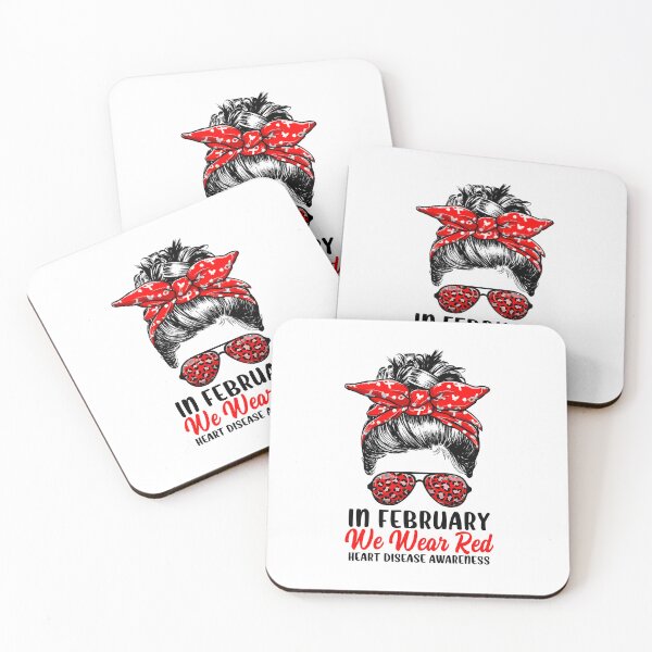 Item preview, In February We Wear Red Messy Bun - Heart Disease Awareness designed and sold by ryanbrian.