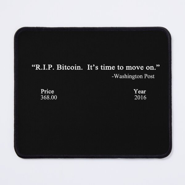 Item preview, RIP Bitcoin is Dead Crypto Death Bitcoin Obituary Tulip Mania designed and sold by Dwebster27.