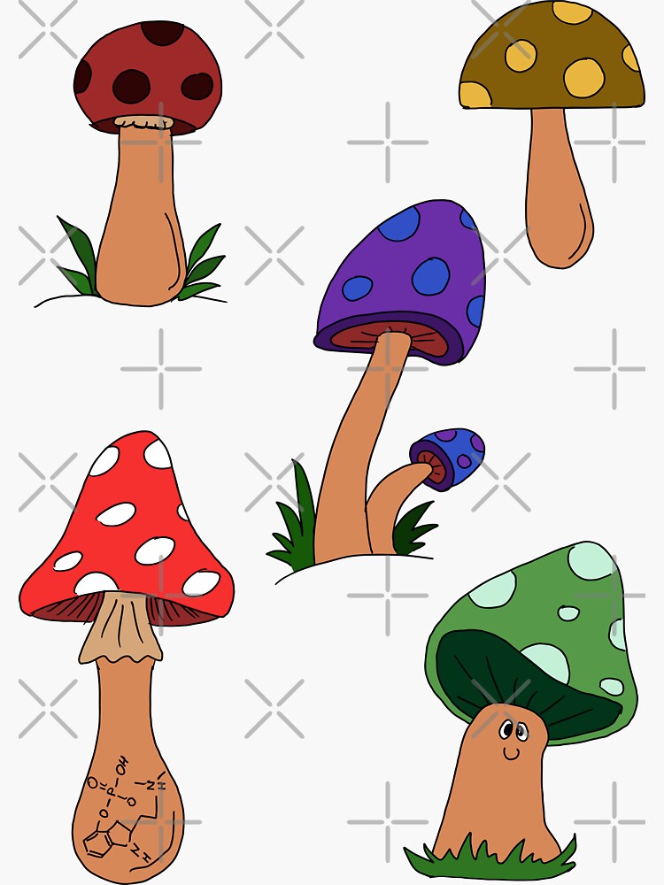 Fun Colored Mushrooms Vinyl